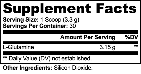 Gut Recovery Supplement Facts panel